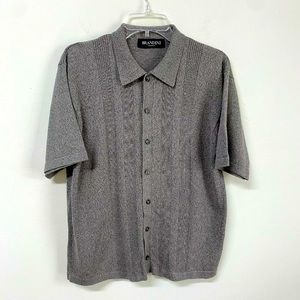 Vintage short sleeve cardigan button up sweater tony soprano style